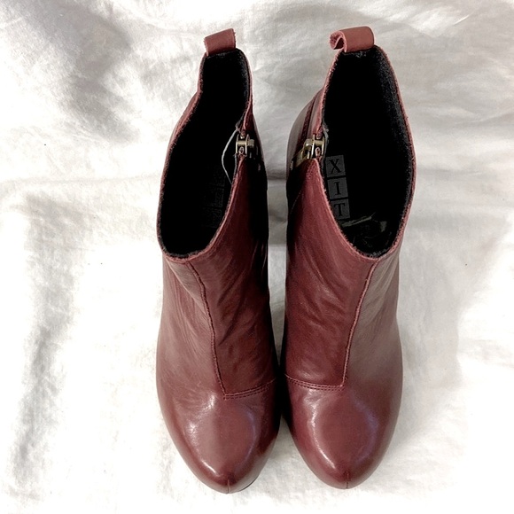 XIT by DINSKO New Leather Heels Platform Ankle Boots - Picture 4 of 12